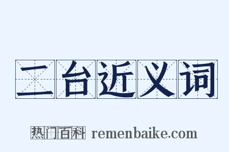 二台近义词是什么意思的图片